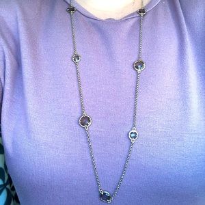 Deep purple/mauve gem necklace